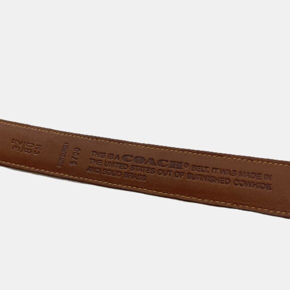 Coach Vintage Leather Belt 5700 Burgundy Men's 32 - Picture 3 of 10